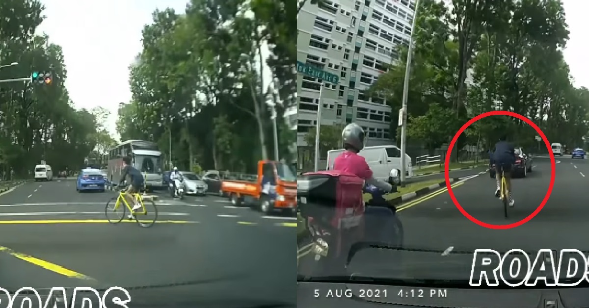 CRAZY CYCLIST RIDE ACROSS BUSY ROAD, WANT TO JOIN THE HUNGRY GHOSTS