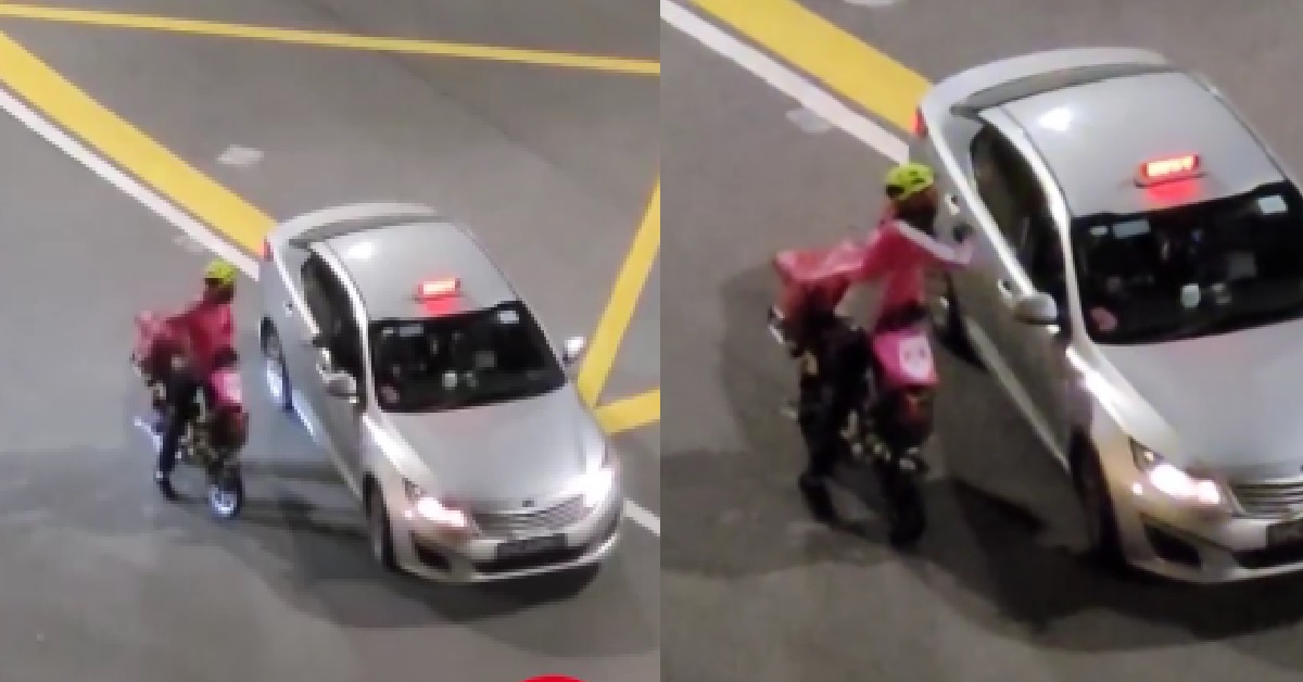 FOODPANDA RIDER VS TAXI, FIGHT @ MIDDLE OF ROAD: “DON’T LAUGH!”
