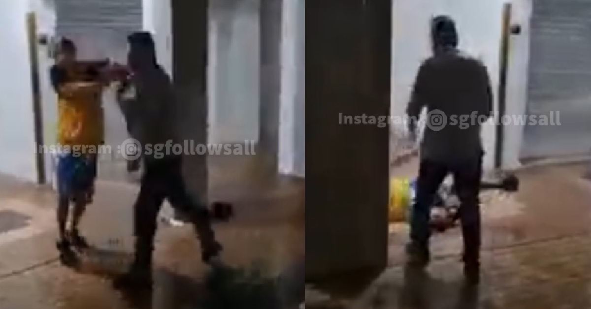 UNCLES FIGHTING, KENA PUNCH IN THE FACE K.O ON THE FLOOR