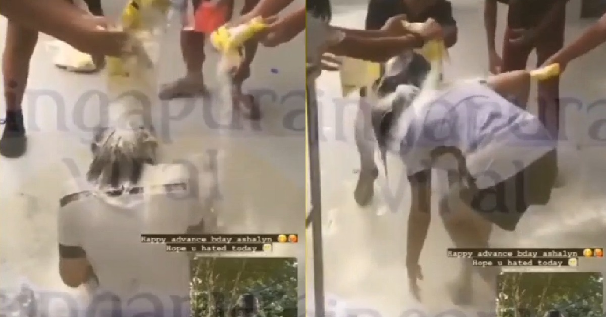 YPS THROW FLOUR AT XMM FOR “BIRTHDAY BASH”, DIRTY VOID DECK BUT NO CLEAN UP