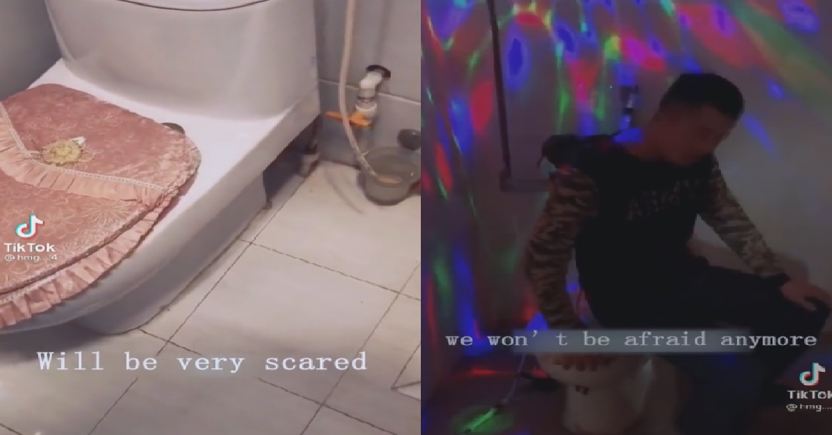 HUNGRY GHOST MONTH, GUY DON’T DARE GO TOILET ALONE, SO HE INSTALL DISCO LIGHT