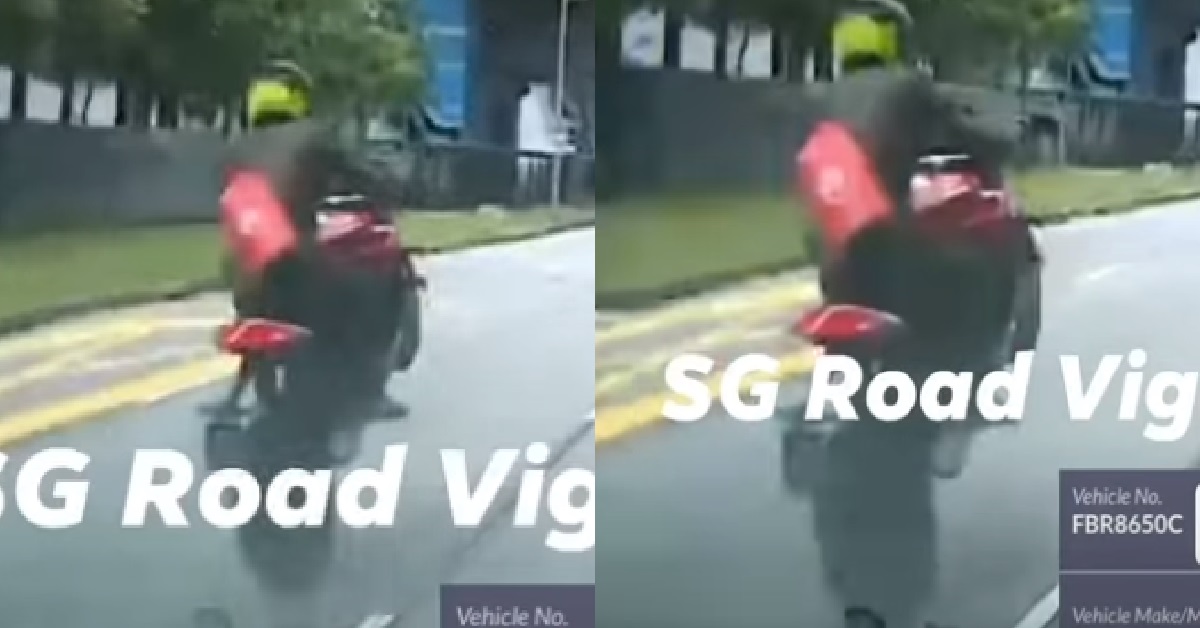DAREDEVIL MOTORCYCLIST DO “WHEELIE” ON THE ROAD, WANT TO BE GHOSTRIDER