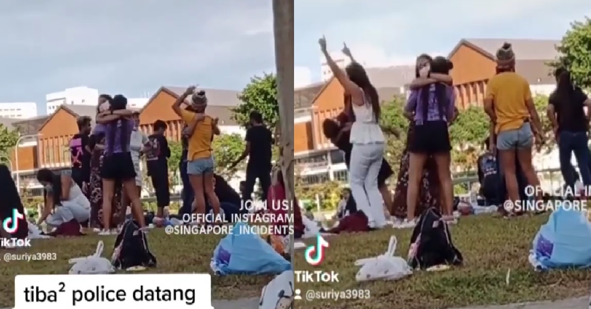 MAIDS GATHER IN LARGE GROUP TO HUG EACH OTHER & SHAKE BACKSIDE