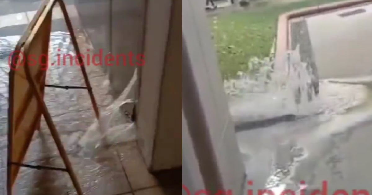 HDB VOID DECK @ HOUGANG FLOODED, LONGKANG SHOOTING WATER