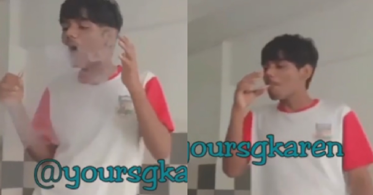 YP ILLEGALLY VAPING AND SHAKING HIS BACKSIDE AT VOID DECK