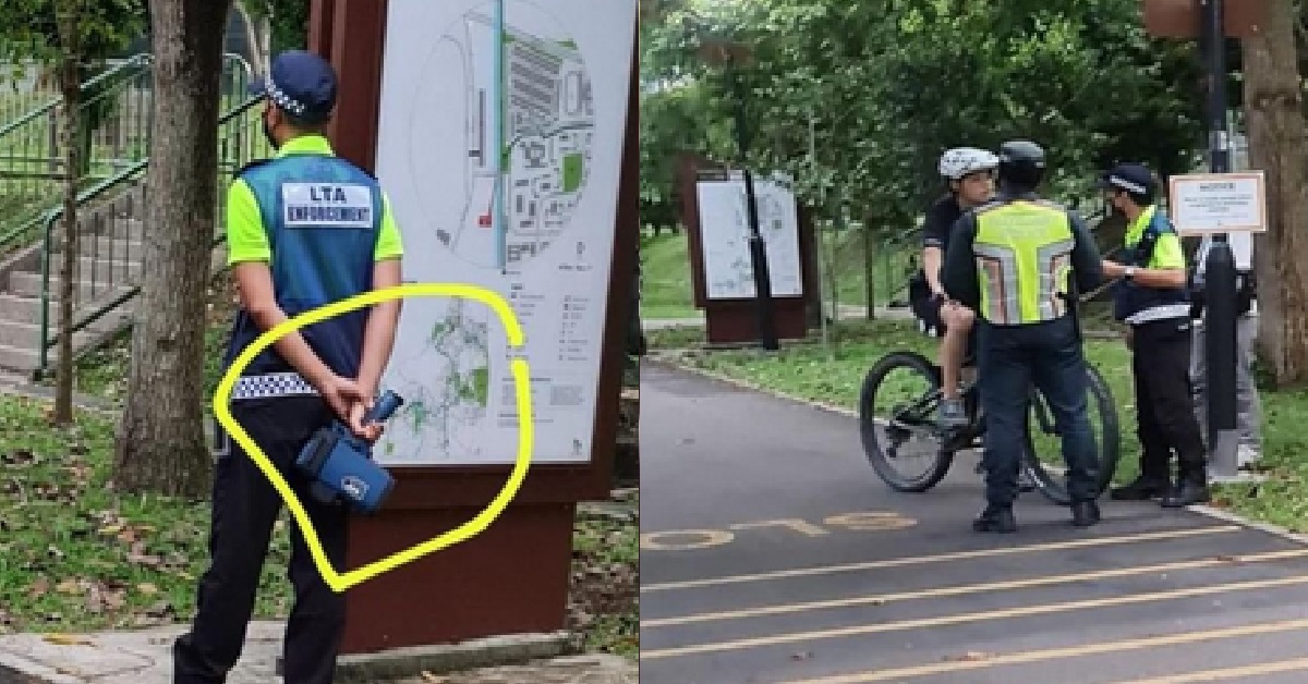 SPEEDING CYCLISTS ON PCN KENA SPOT CHECK BY LTA OFFICERS