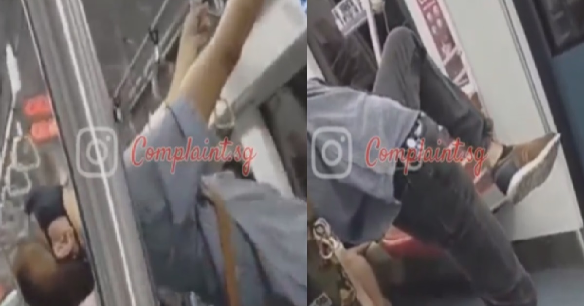 MAN PERFORM EXOTIC DANCE INSIDE MRT, HANG FROM HANDLE ON ONE LEG