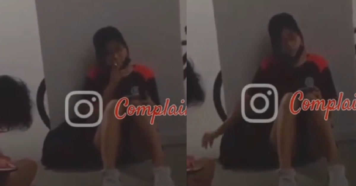 XMM SMOKING AT VOID DECK WITH YP IN SCHOOL UNIFORM