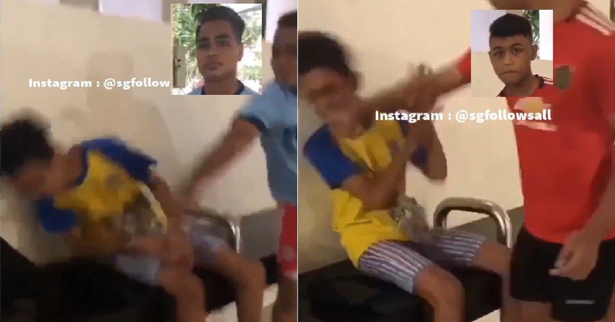 YP GANGSTERS CONFRONT BOY AT VOID DECK, HANTAM HIS FACE JIALAT