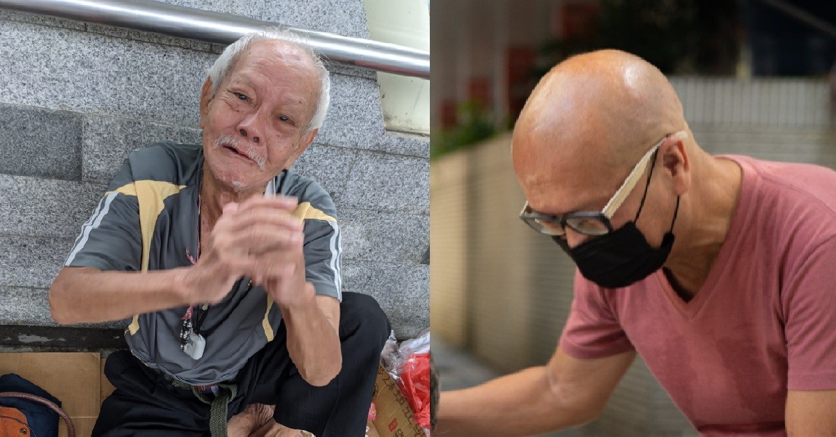 TISSUE UNCLE THANKFUL FOR ANGPAO DONATION, MOVED TO TEARS