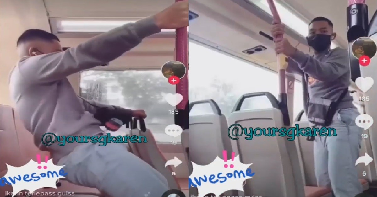 MATREP STARTS HUMPING AIR AND SHAKING BACKSIDE INSIDE BUS