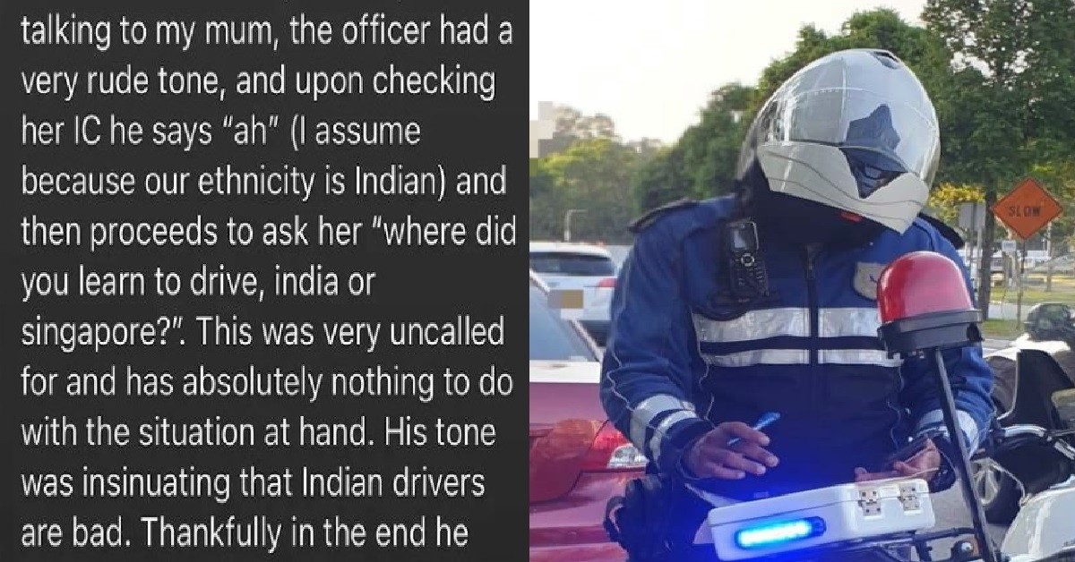 LTA OFFICER ALLEGEDLY ASKED INDIAN DRIVER IF SHE LEARNED DRIVING IN INDIA