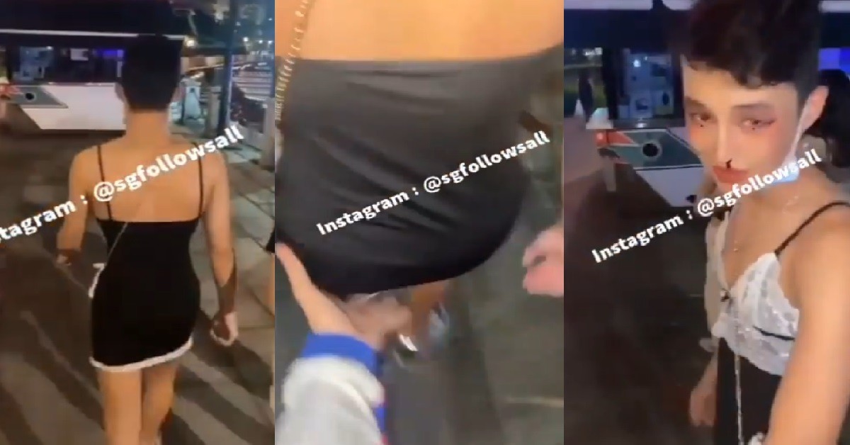 YP BENG WEAR DRESS GO CLARK QUAY, KENA SQUEEZE BACKSIDE NOT HAPPY