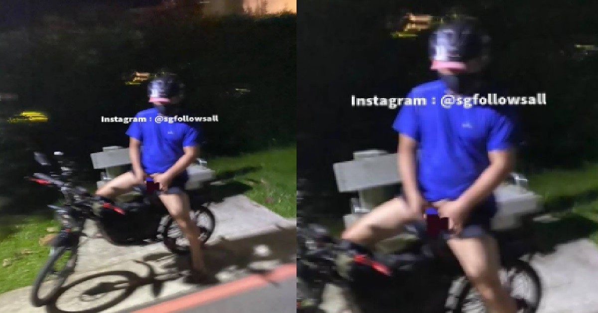 PERVERT PLAY WITH HIS KKB IN FRONT OF XMM JOGGING AT SERANGOON