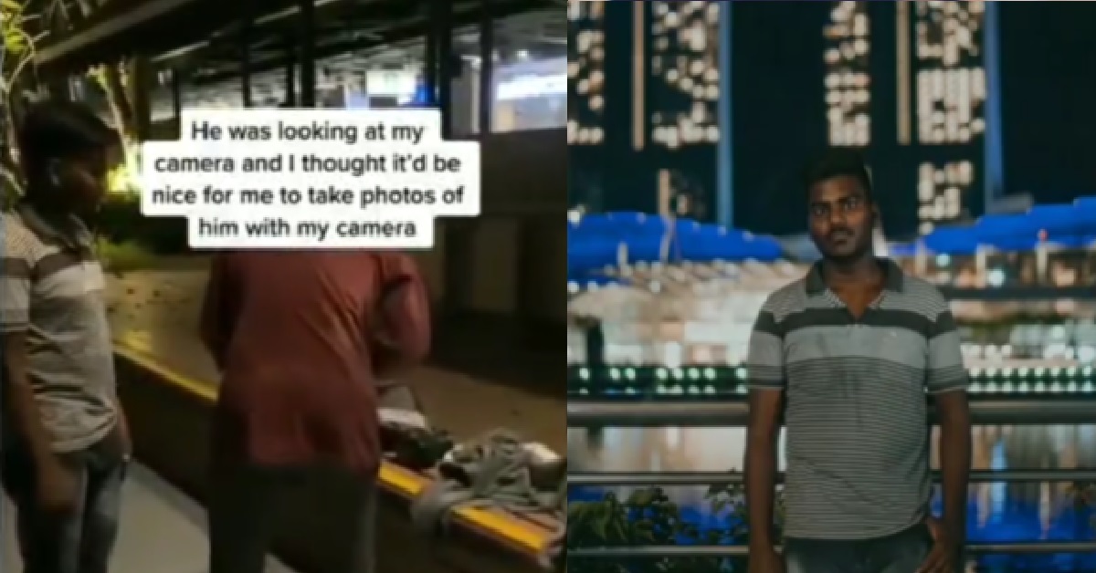 FW ASK GUY TO HELP HIM TAKE PHOTO ON PHONE, GUY PHOTOSHOOT FOR HIM