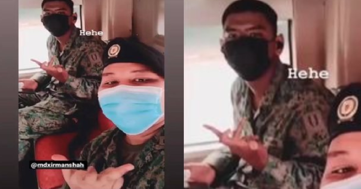 NSF IN UNIFORM FLASH GANG SIGNS IN PUBLIC, IN ARMY BUT STILL LOYAL TO GANG