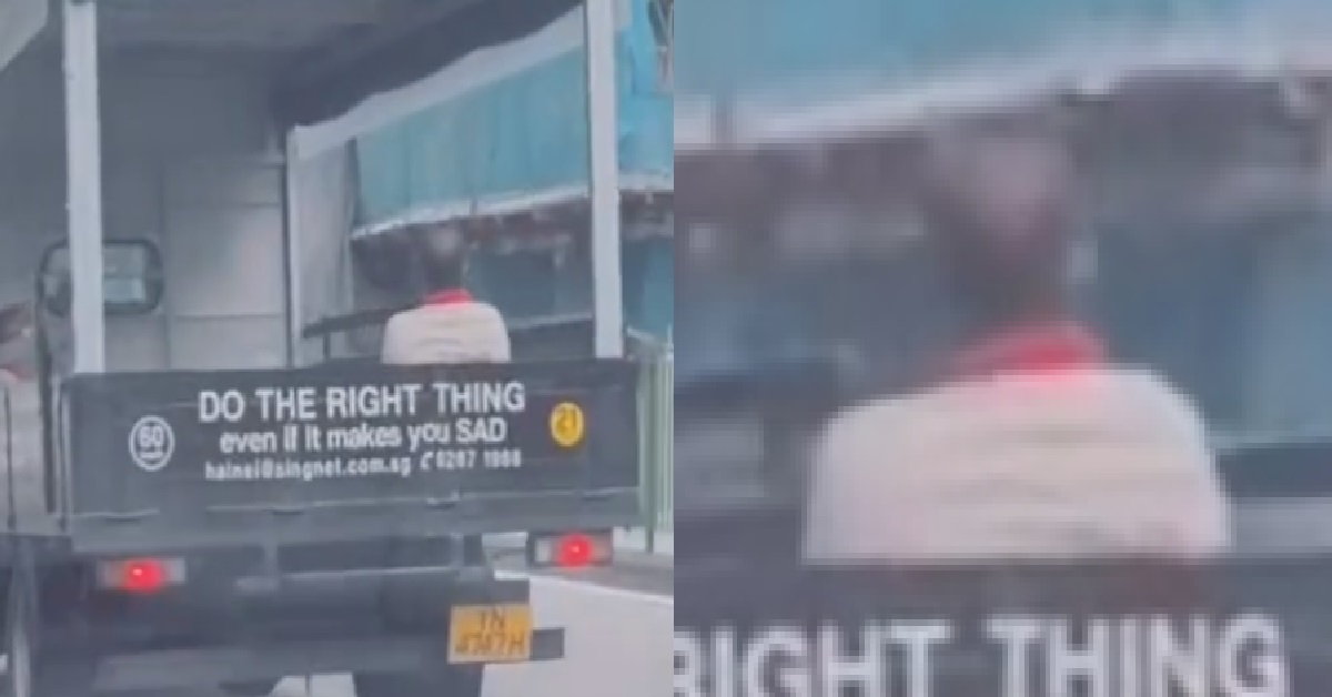 LORRY: “DO THE RIGHT THING EVEN IF IT MAKES YOU SAD”, WORKER INSIDE LOOK SAD
