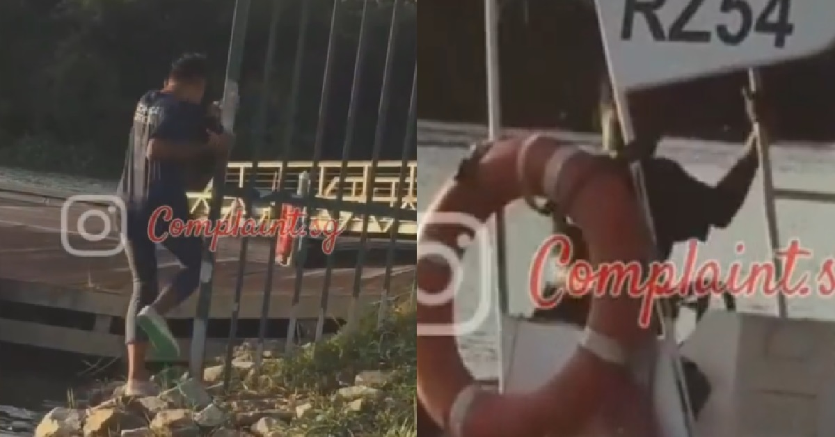 YP TRESPASSING, CLIMB INTO BOAT PARKED AT DOCK & POSE FOR CAMERA