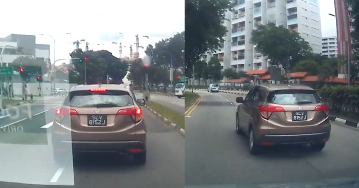 CAR PLAY “BRAKING GAME” CAN BE JAILED, DRIVER CAUGHT ON CAM AT SERANGOON