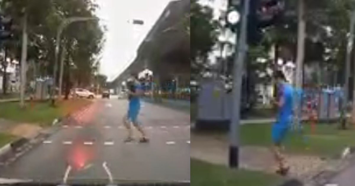 GUY ALMOST BANG BY CAR FOR USING HIS HANDPHONE WHILE CROSSING