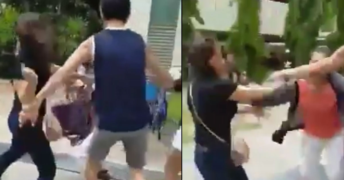 2 MAIDS FIGHTING IN PUBLIC, UNCLE WANT TO STOP THEM GETS ATTACKED