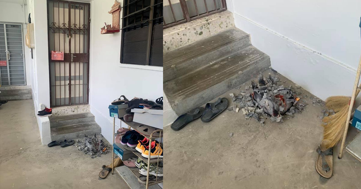 NEIGHBOUR BURN OFFERINGS AT CORRIDOR, WAITING FOR FIRE TO HAPPEN