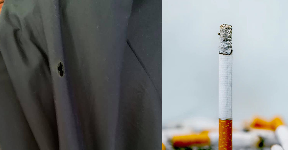 RESIDENT’S NEW CLOTHES KANA BURN BY CIG BUTT THROWN FROM UNIT ABOVE