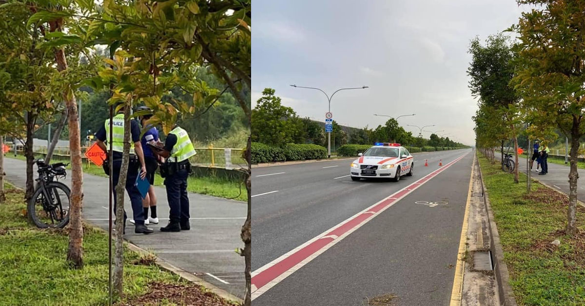 TRAFFIC POLICE CAUGHT CYCLIST RIDING ON-ROAD DESPITE GOT CYCLING LANE