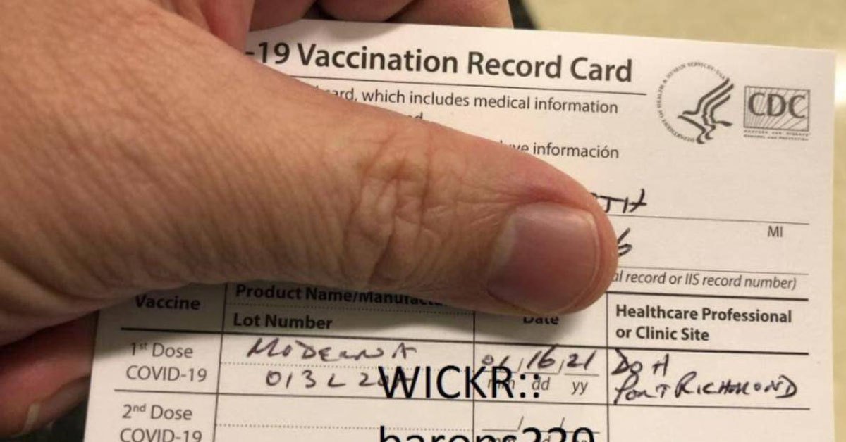 DARK WEB OFFERS FAKE VACCINE CERTIFICATES AND FAKE TEST RESULTS