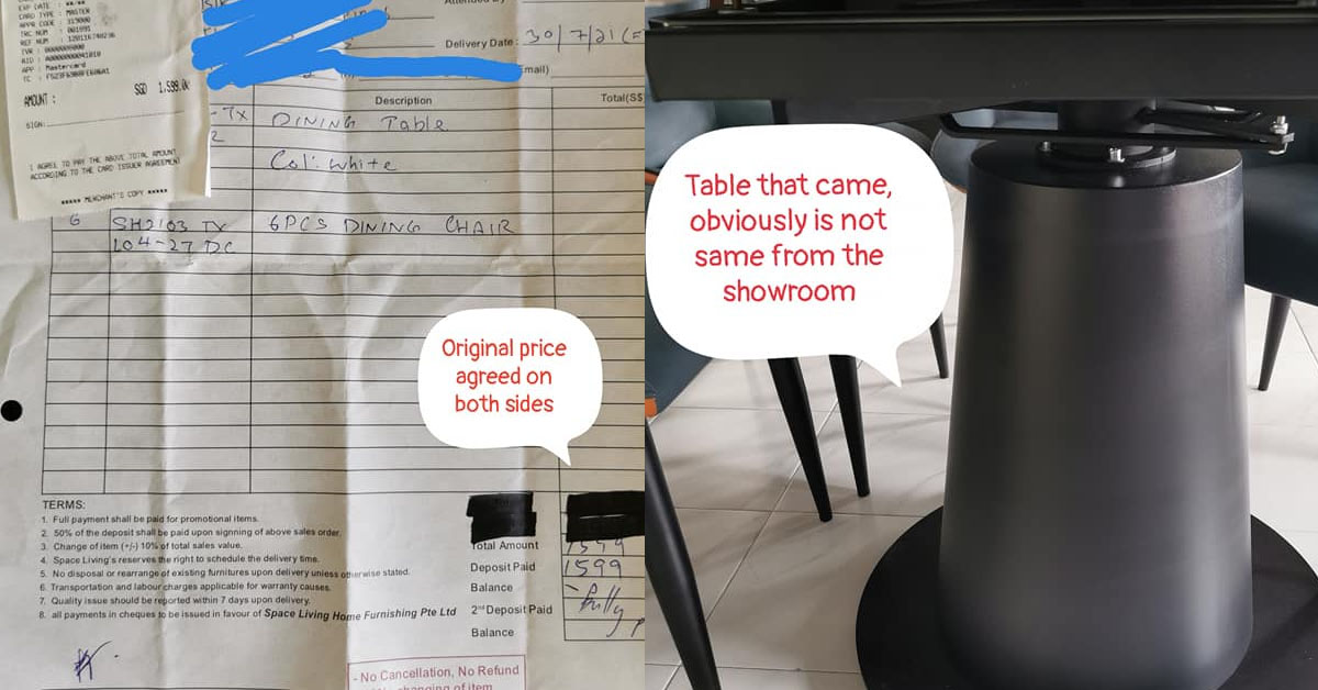 FURNITURE STORE USES DIRTY TRICKS TO CHARGE MORE & DELIVERS THE WRONG DESIGN