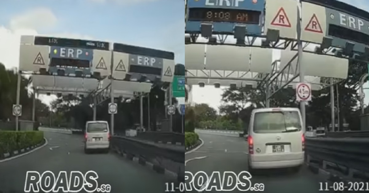 VAN DRIVER FORGOT CASH CARD, STOP UNDER ERP IN THE MIDDLE OF THE ROAD