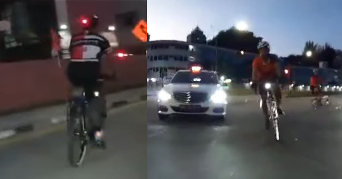 TAXI DRIVER GUAI LAN HORNS LOUDLY AT TOUR DE FRANCE CYCLISTS