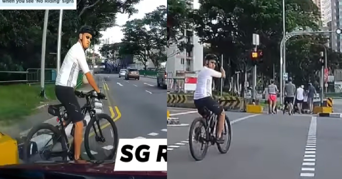 IMPATIENT DRIVER HONK AT CYCLIST, SCOLD HIM “F**KER, BLOODY CYCLIST F**K”