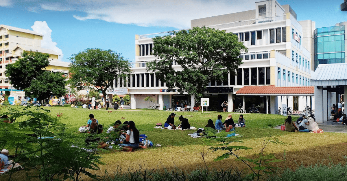 PICNICS SPOTTED NEAR TAMPINES INTERCHANGE, MANY NOT WEARING MASK
