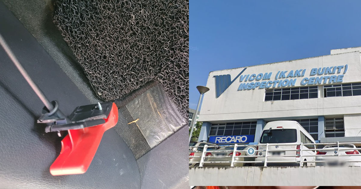 MAN INSPECT CAR AT KAKI BUKIT, OFFICER BROKE THE BONNET NO SAY SORRY