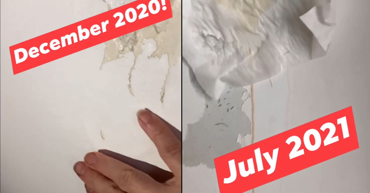 BTO HOME IN PUNGGOL, WATER LEAKED FROM THE WALL