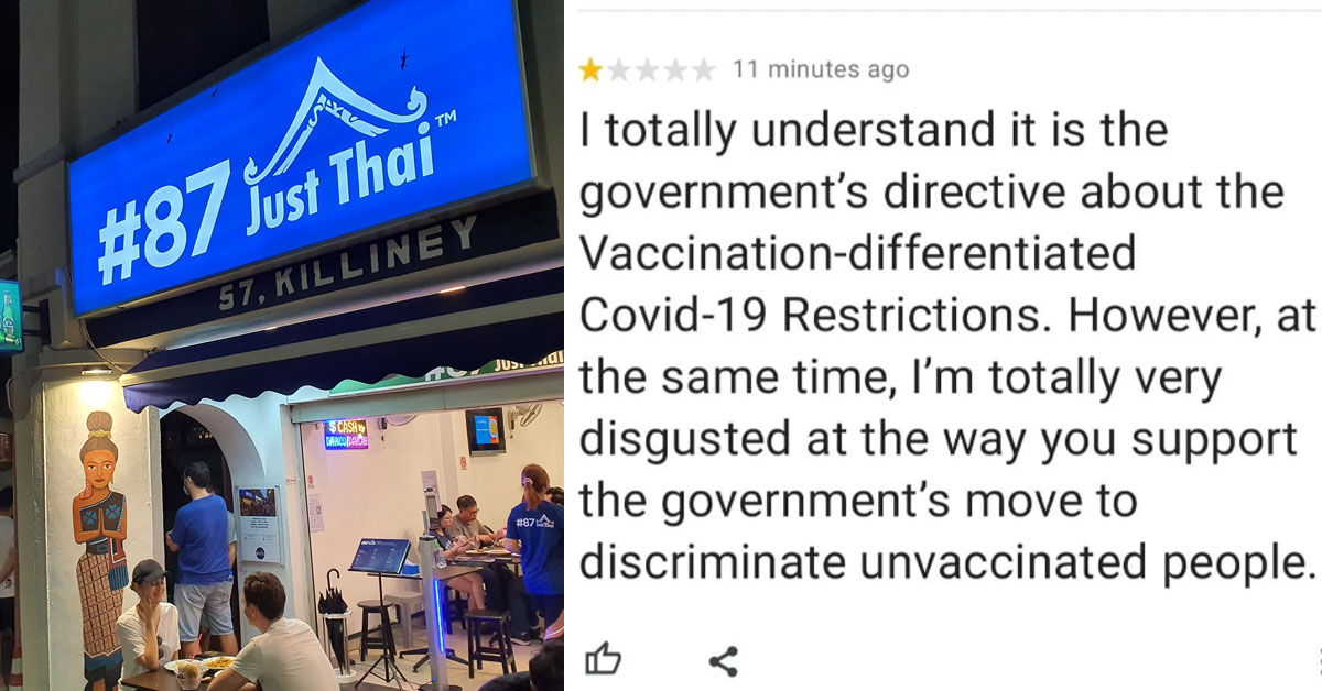RESTAURANT REJECTS UNVACCINATED PEOPLE, ANGRY WOMAN RATED THEM 1 STAR