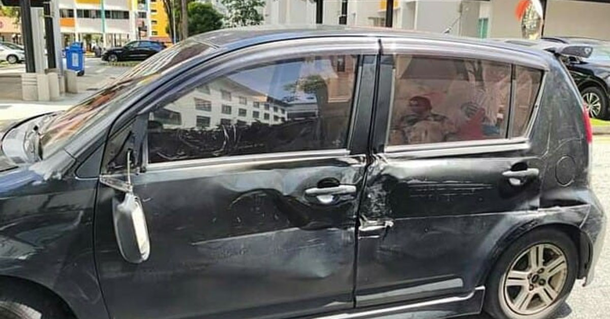 LORRY REVERSE NO CHECK MIRROR SMASHES INTO CAR
