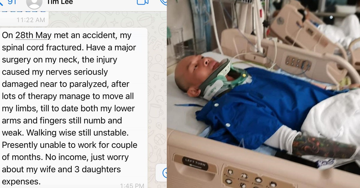 MAN WITH 3 KIDS LOST HIS INCOME AFTER MAJOR ACCIDENT