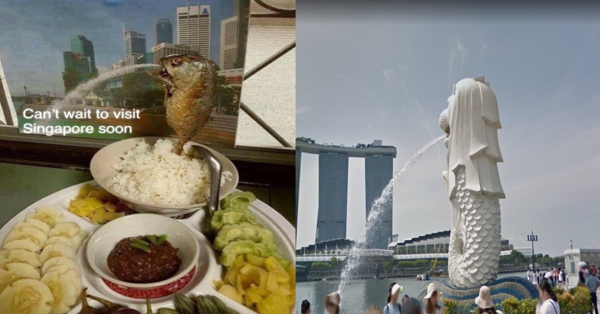 NETIZEN MISSES SINGAPORE, CREATES IMPRESSION OF MERLION