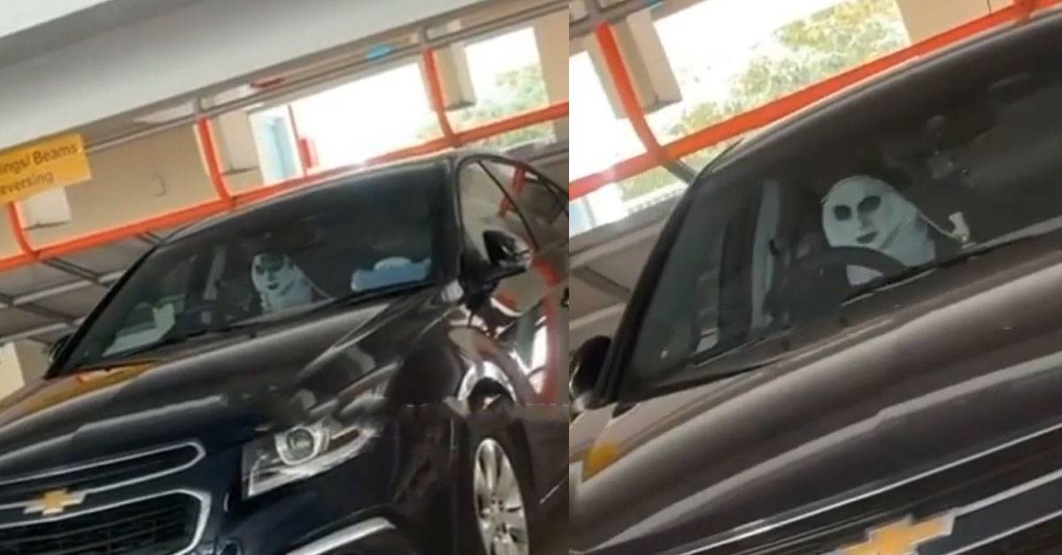 NUN IN PARKED VEHICLE ALMOST SCARED DRIVER TO DEATH