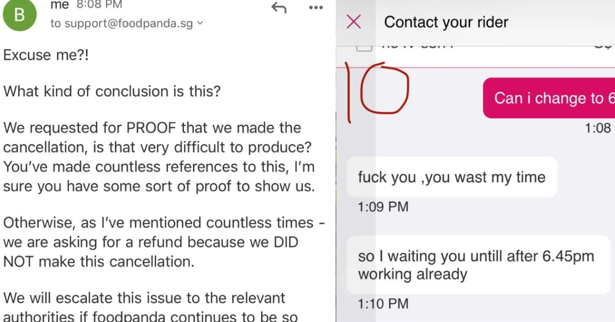 FOODPANDA RIDER SCOLD “F U”, CRAPPY FOOD PANDA SERVICE