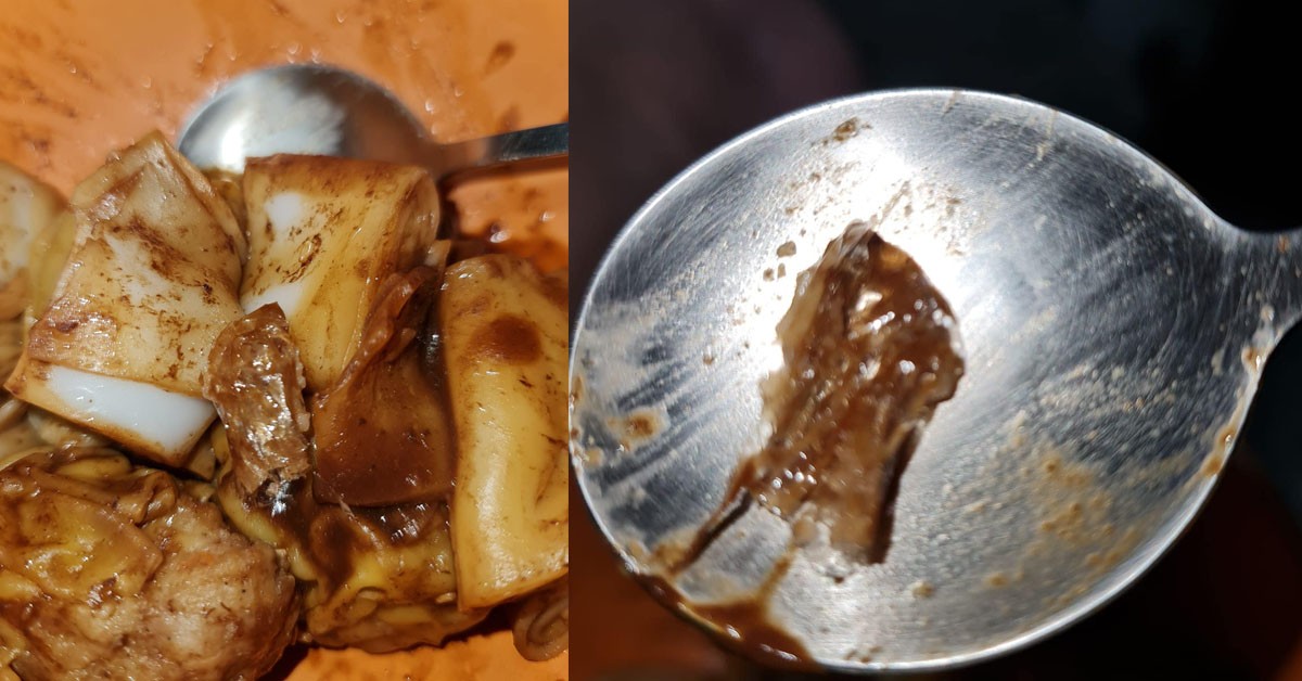 MAN’S CHEE CHEONG FUN SERVED WITH PLASTIC FRAGMENT @ WOODLANDS