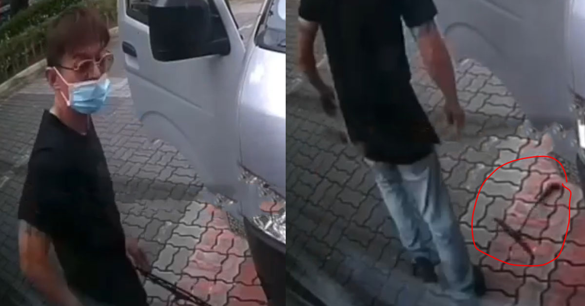 VAN DRIVER RIPS OFF WIPER BECAUSE HE SIBEI GUAI LAN & THOUGHT NO CAMERA
