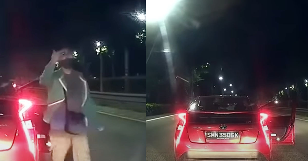 MAN STOPS VEHICLE IN MIDDLE OF EXPRESS WAY TO ROAD RAGE