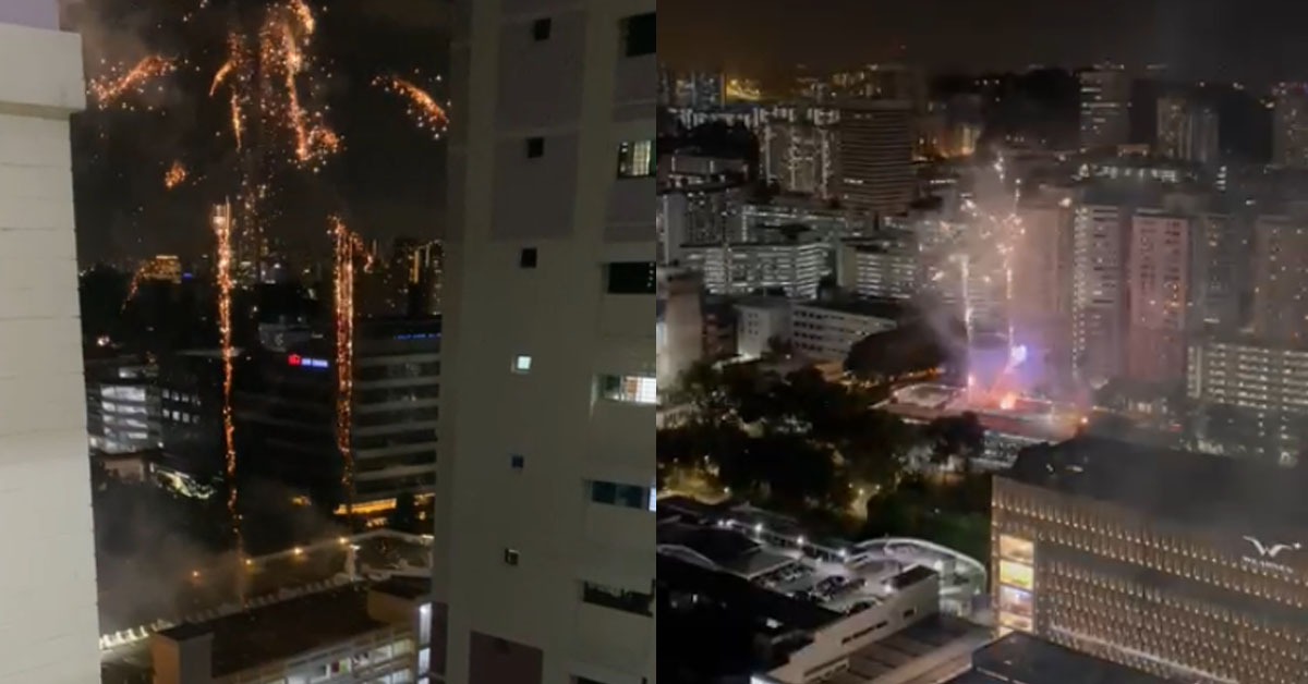 FIREWORKS AT REDHILL, LAUNCHED FROM CAR PARK ROOF