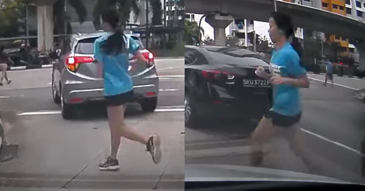 WOMAN CROSSES ROAD LIKE HER FATHER’S ROAD, ALMOST GET BANG