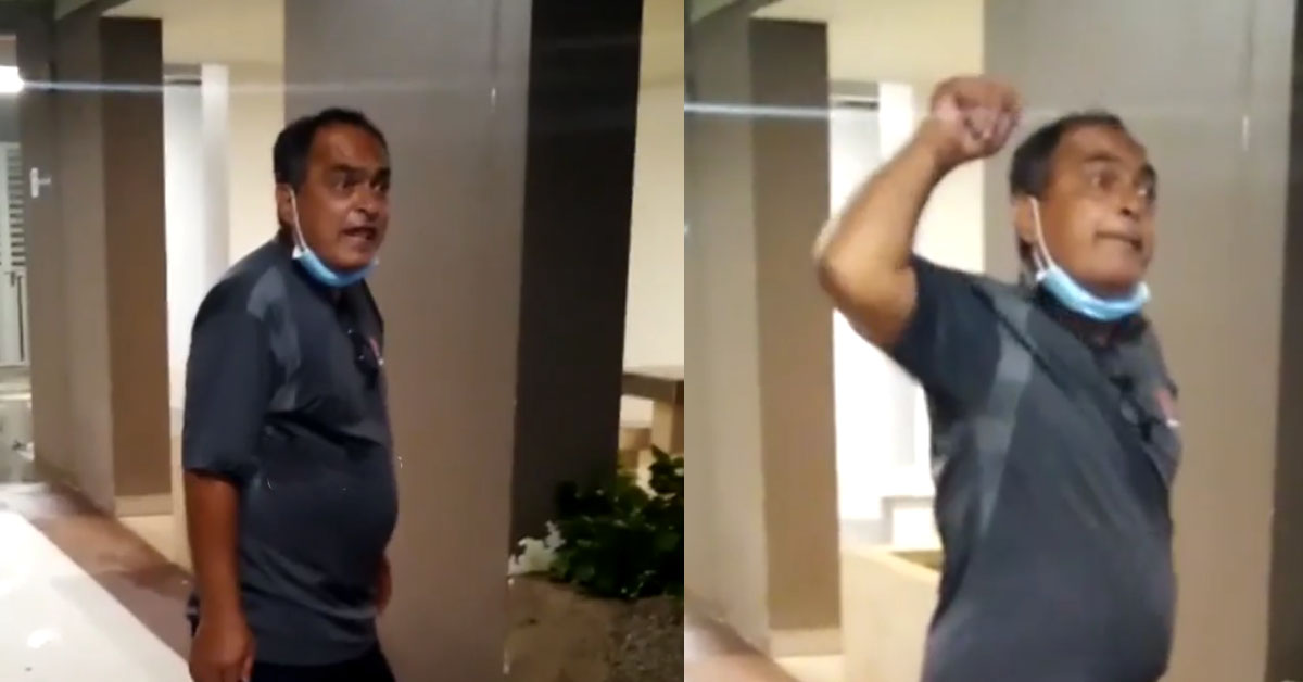 MAN KPKB AT VOID DECK WITH VULGARITIES, AS IF RESIDENTS NO NEED SLEEP