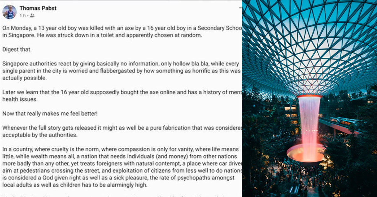 FORIENGER DESCRIBED BADLY ABOUT S’PORE, BUT HIS STILL HERE