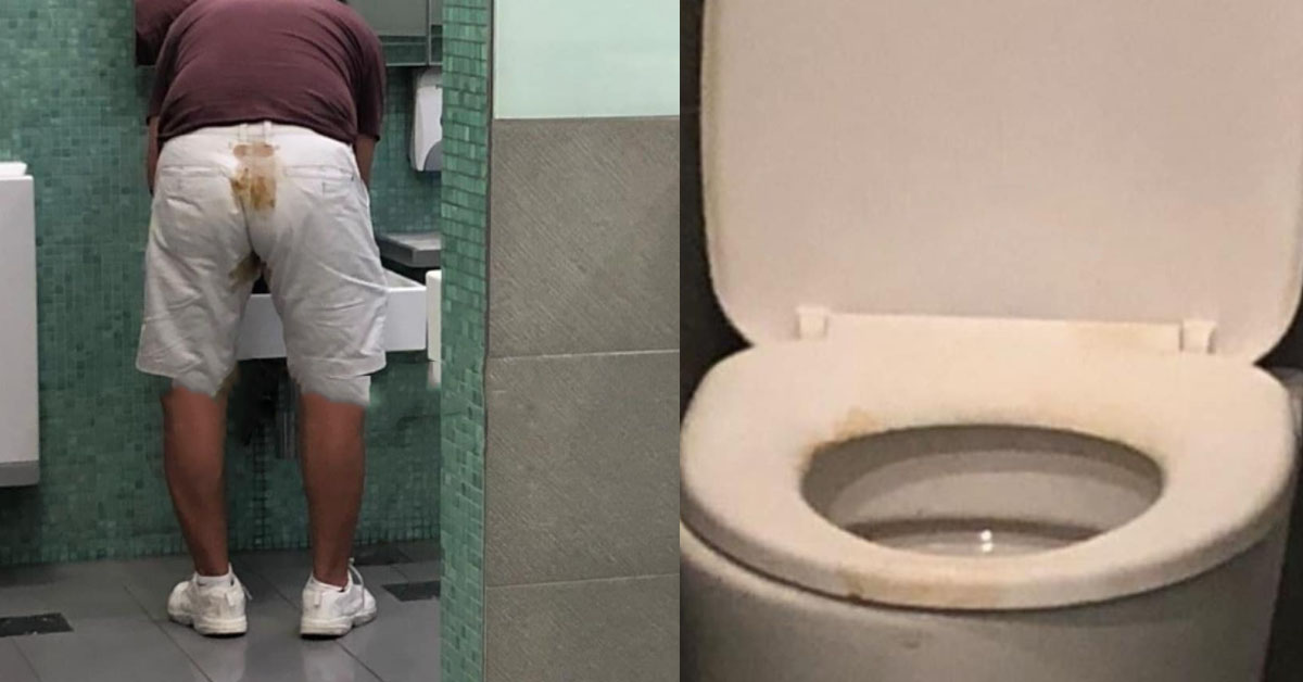MAN LEFT “SKID MARKS” IN JURONG POINT TOILET BOWL